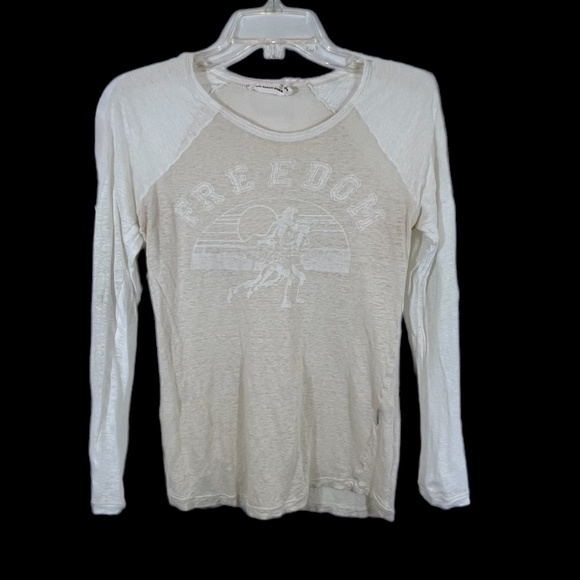 Isabel Marant Tops - Isabel Marant Etoile Freedom Graphic Tee Cream - L